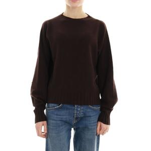 MAGLIA MANICHE SBUFFO MARRONE